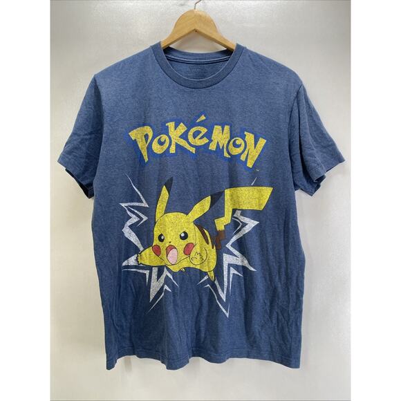 Pokémon Pikachu Factory Distressed Short Sleeve T-shirt Men’s Large 42-44” - Picture 1 of 7